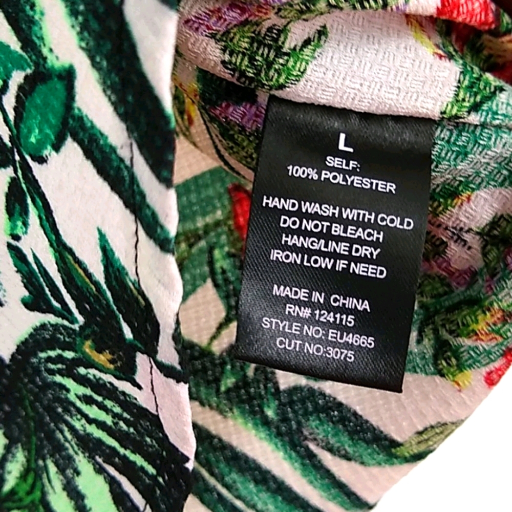 Tropical Floral Tank Top L - Picture 8 of 8